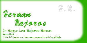 herman majoros business card